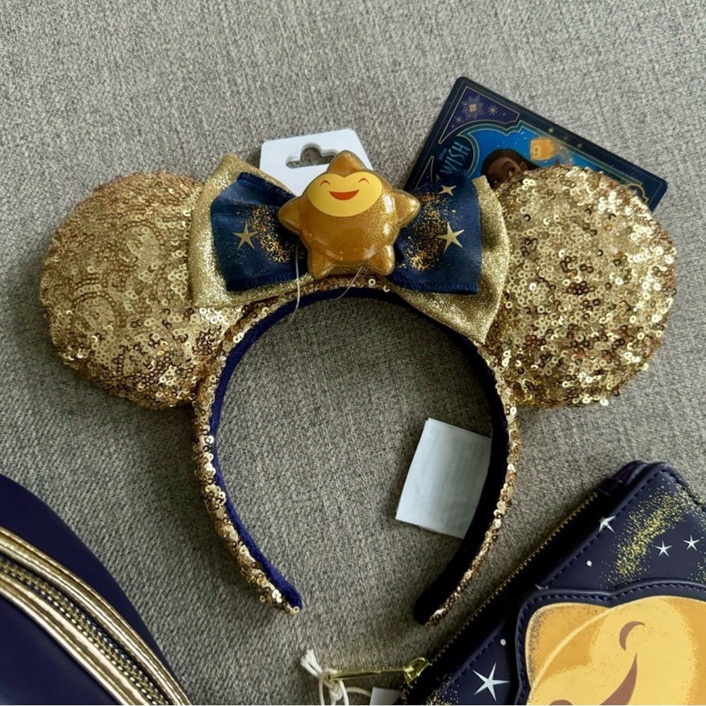 Disney Authentic Gold Sequins Wish Headband